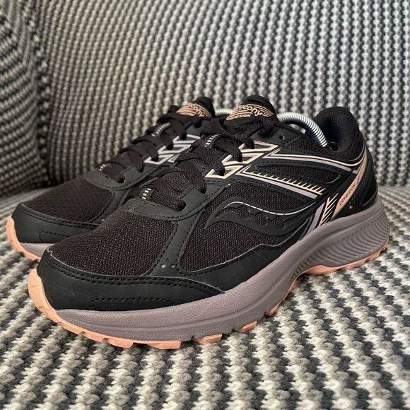 Saucony Cohesion Tr14 Trail Running Shoe black/pink/purple women’s size 7 - Picture 3 of 10